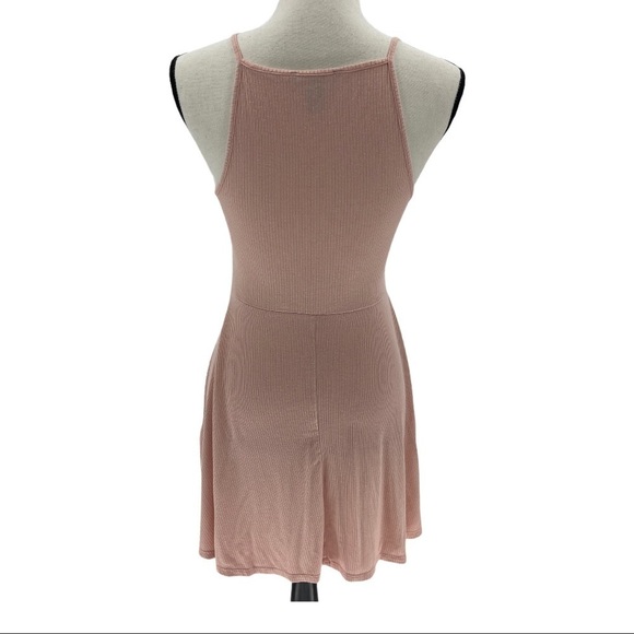 Forever 21 Pink Ribbed Knit Fit & Flare Dress Sz S - Picture 3 of 8